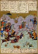 Ali She Nawat Alexander defeats Darius,an allegory of Shah Tahmasp-s defeat of the Uzbeks in 1526 France oil painting artist